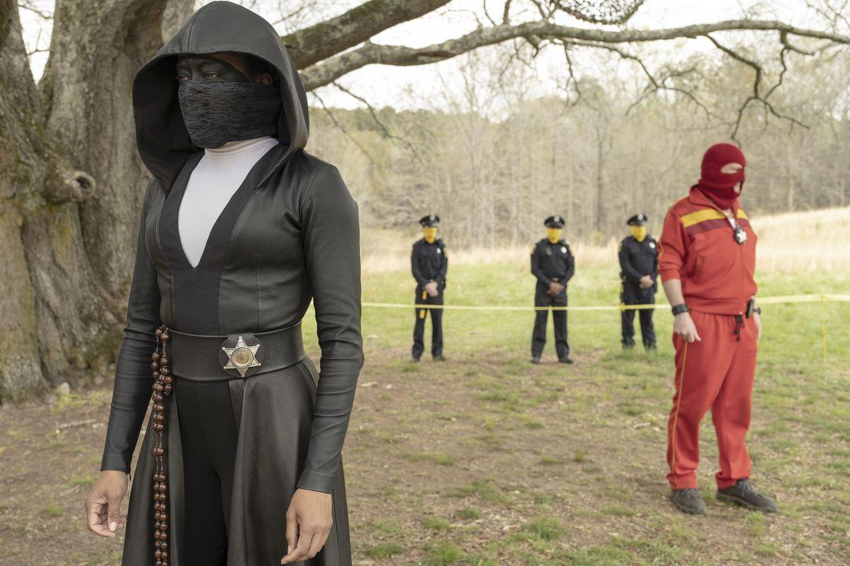 Regina King i en scen från tv-serien ”Watchmen”.