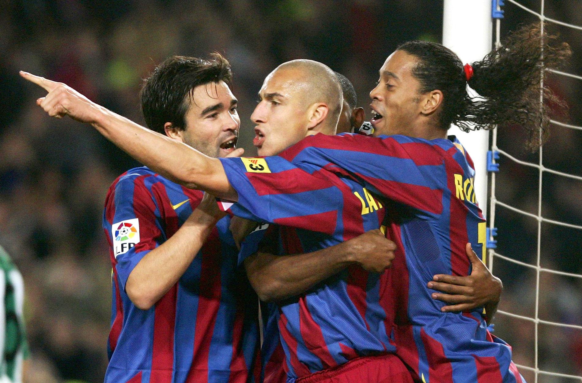 Deco, Henrik Larsson och Ronaldinho 2006. 