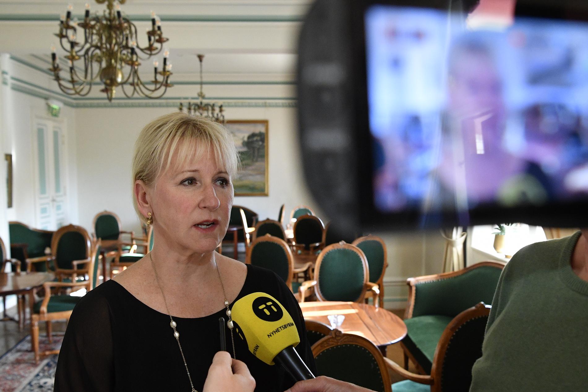 Utrikesminister Margot Wallström (S) kommenterar kravallerna och dödsskjutningarna vid gränsen mellan Israel och Gazaremsan.