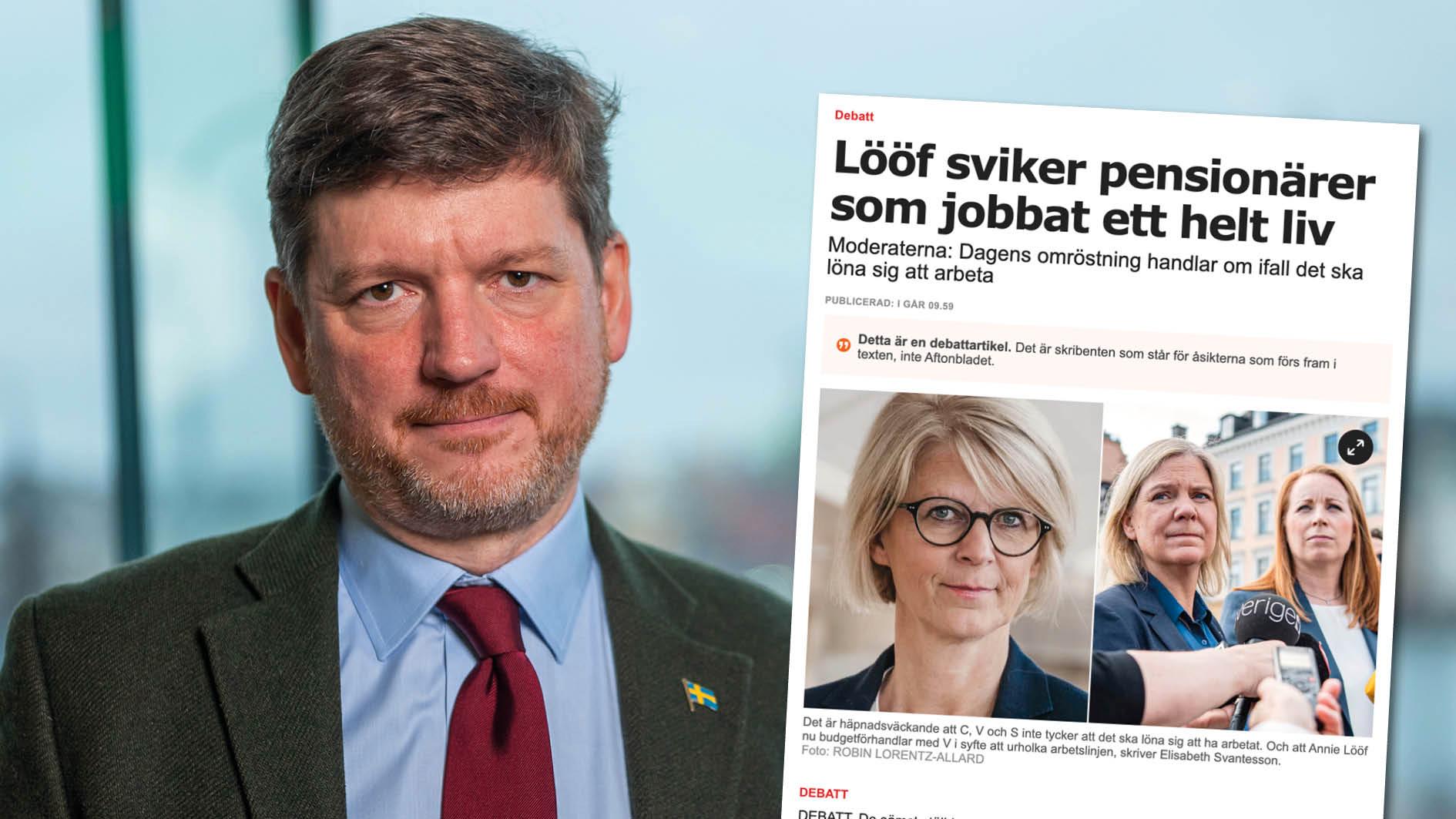 Det vore välgörande om M, även under ett valår, kunde släppa SD:s obstruktioner och komma tillbaka till ett konstruktivt och respektfullt samarbete i avgörande frågor för Sverige, skriver Martin Ådahl, Centerpartiet.