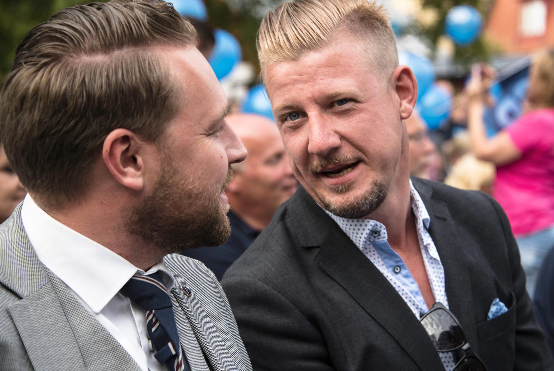 SD:s mediepolitiske talesperson Linus Bylund tillsammans med Mattias Karlsson, tidigare gruppledare för SD.  