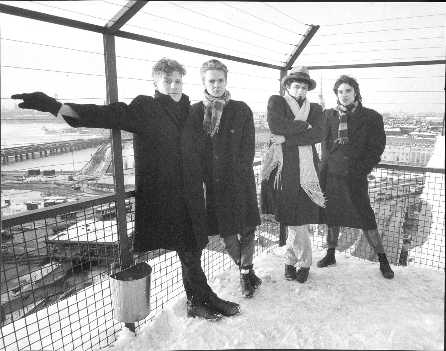1985 "Imperiet": Per Hägglund, Fred Asp, Christian Falk och Joakim Thåström.