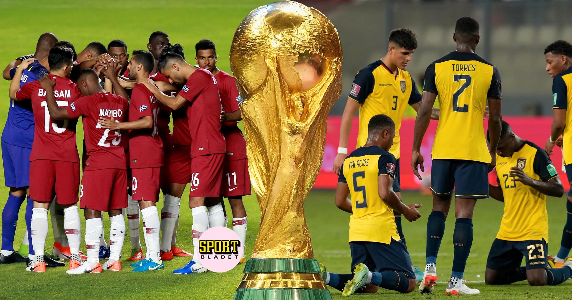 Qatar och Ecuador möts i öppningsmatchen i fotbolls-VM 2022.
