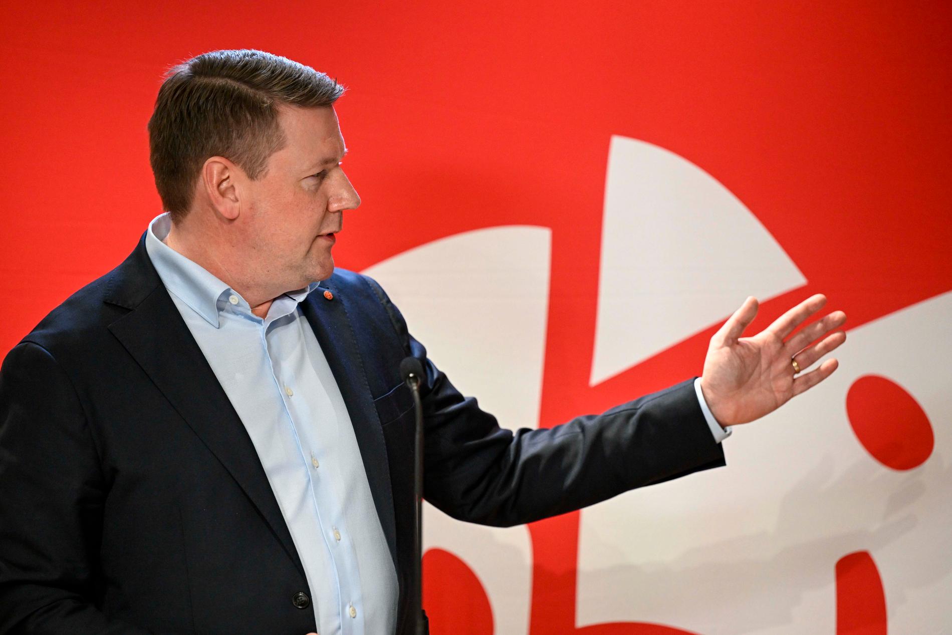 Socialdemokraternas partisekreterare Tobias Baudin.