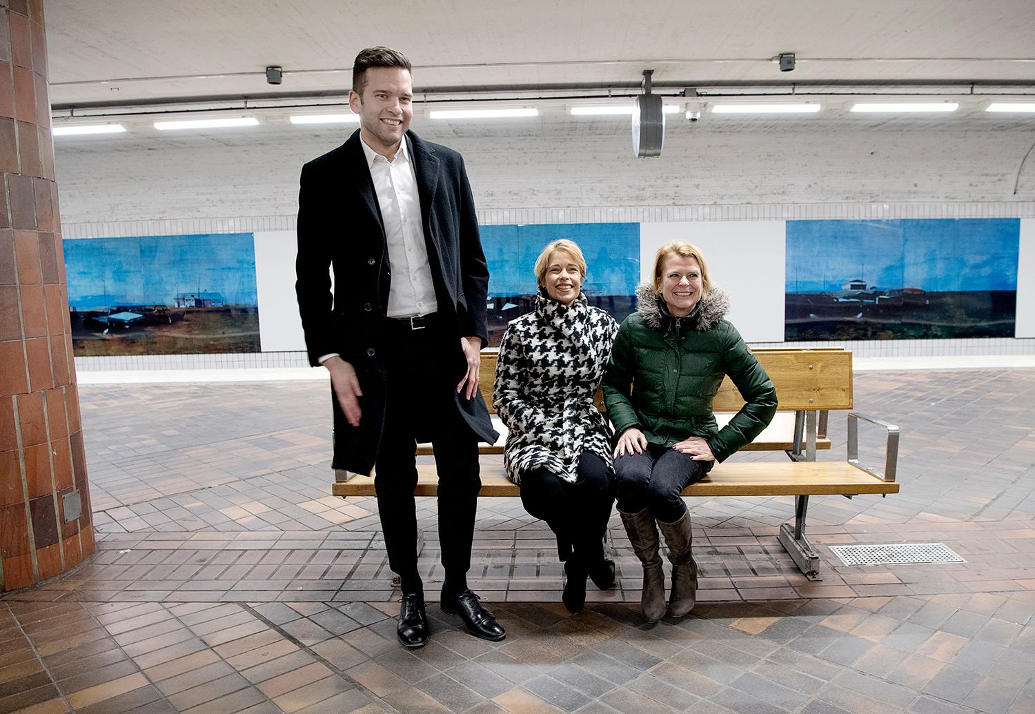 Gabriel Wikström, Annika Strandhäl och Åsa Regnér.
