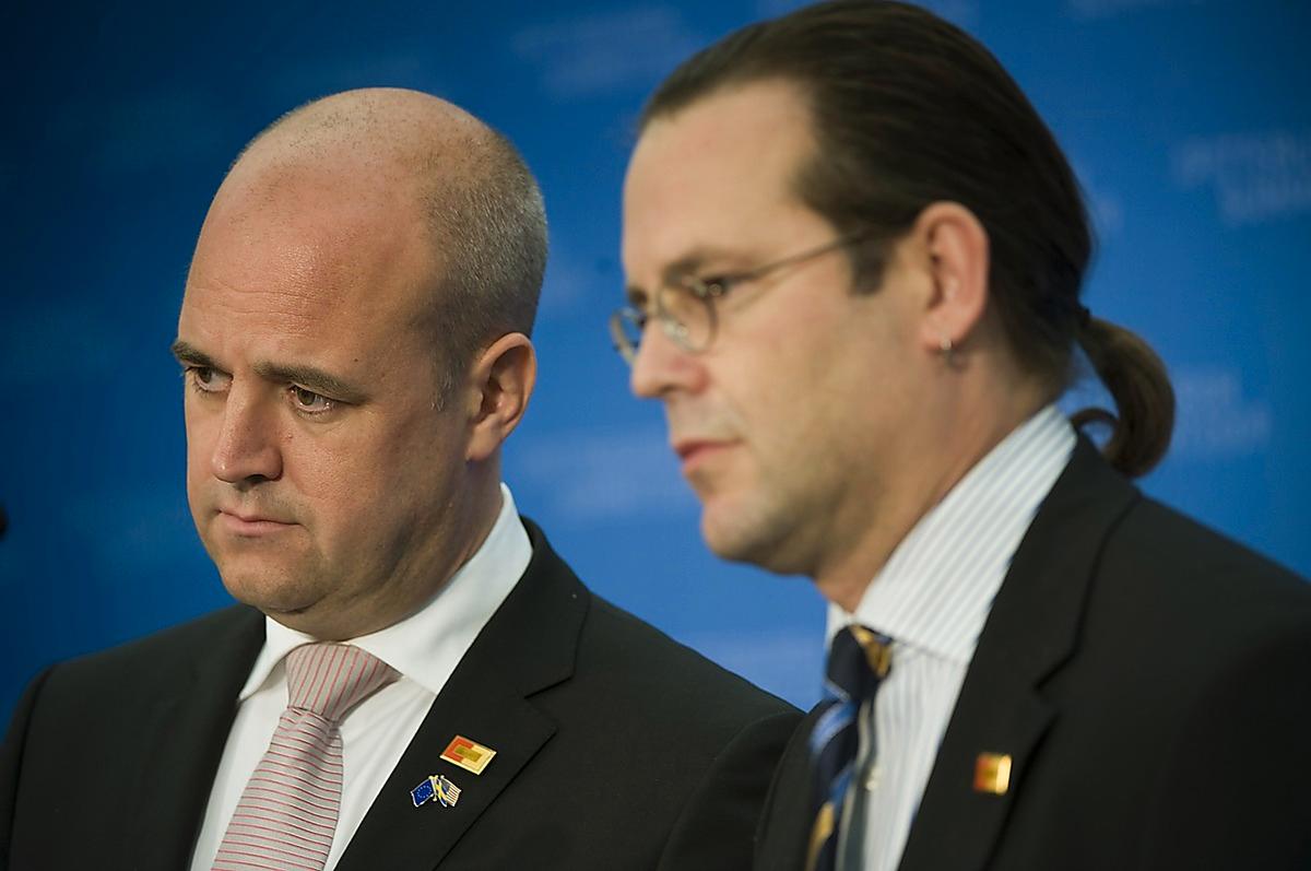 FEM ÅRS JOBB Statsminister Reinfeldt och Borg (M).