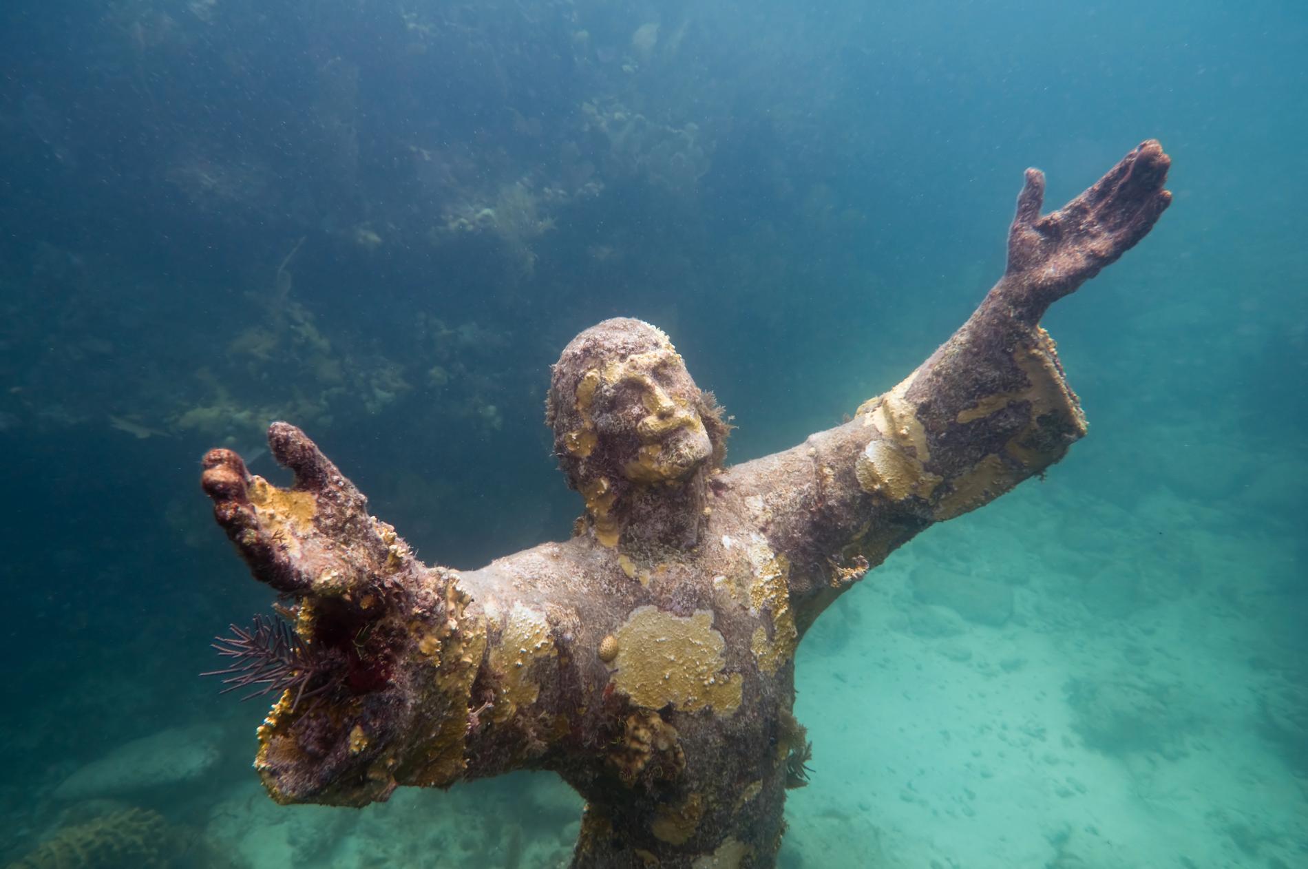 För att få se Christ of the abyss krävs ett dyk. 