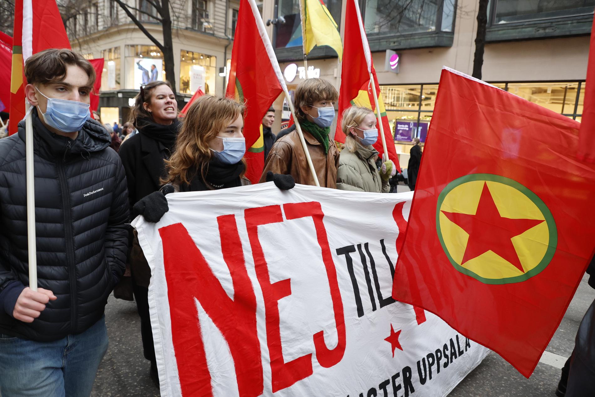 Demonstration mot Turkiets president och den svenska Natoanslutningen i helgen.