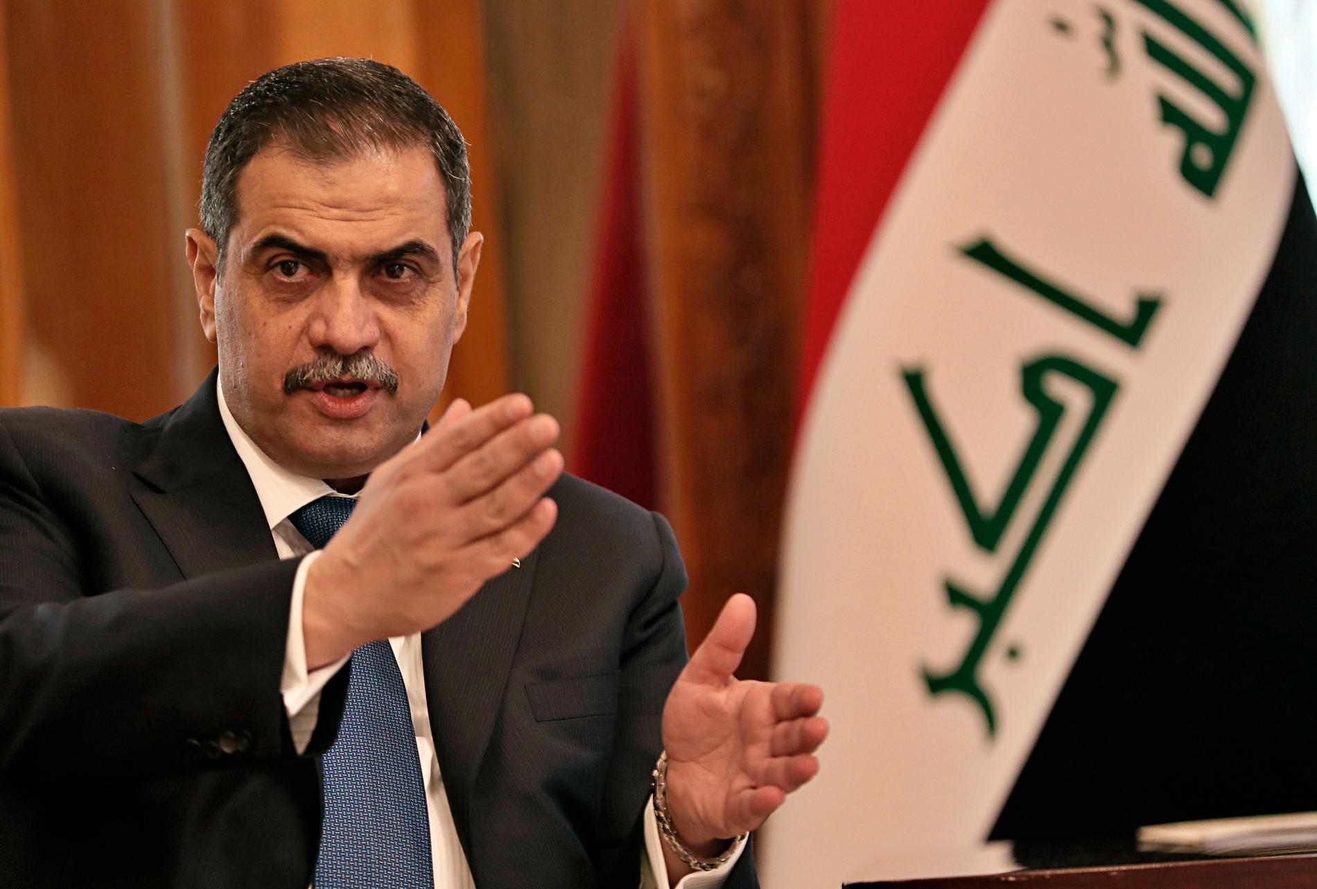 Iraks försvarsminister Najah al-Shammari. Arkivbild.