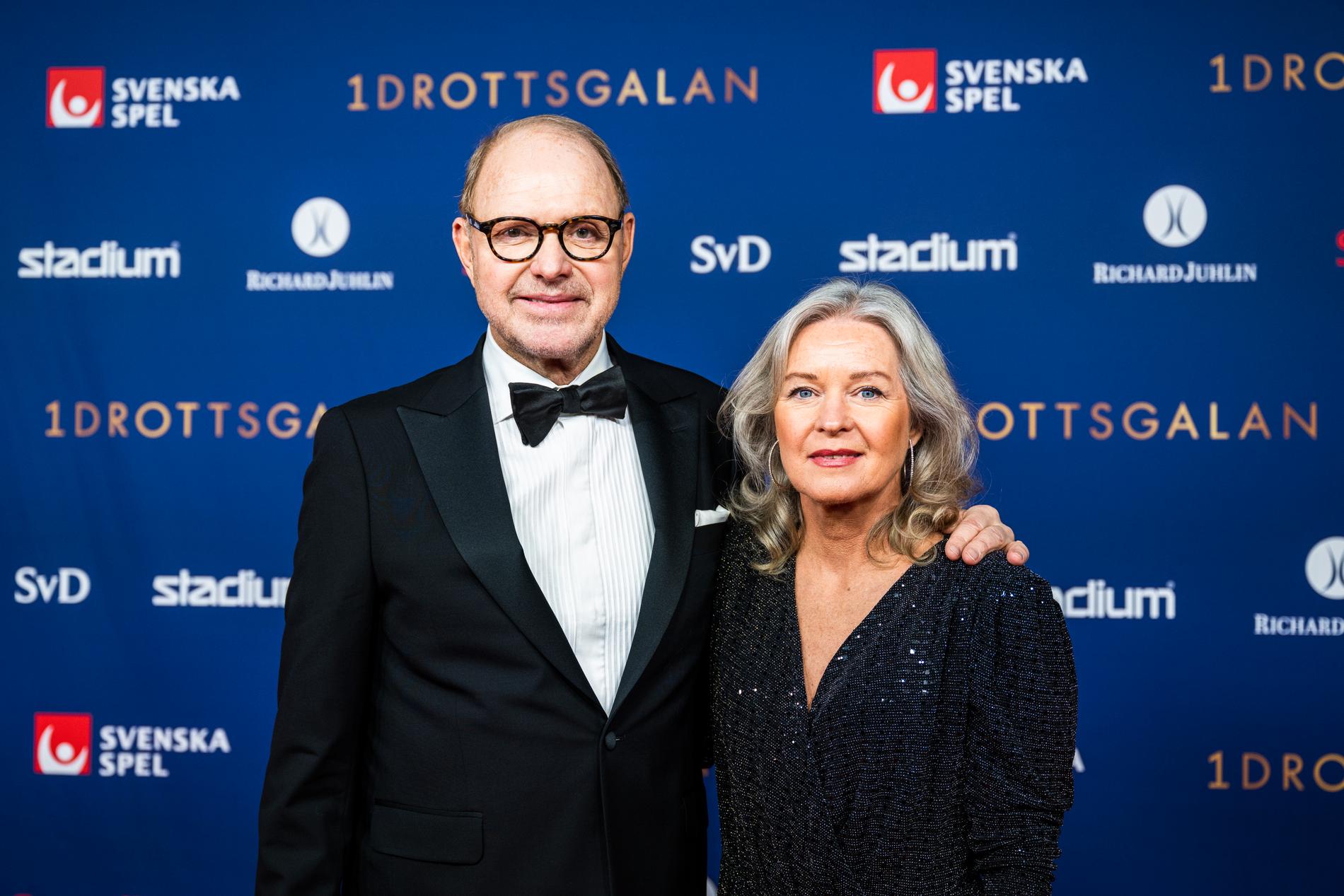 Thomas Ravelli med sin fru Catherine på Idrottsgalan. 