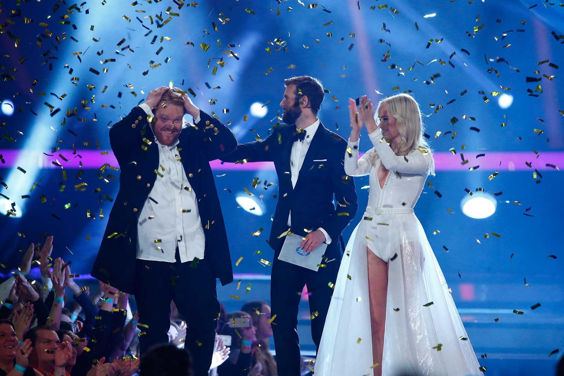 Martin Almgren vinner ”Idol 2015” före Amanda Winberg.