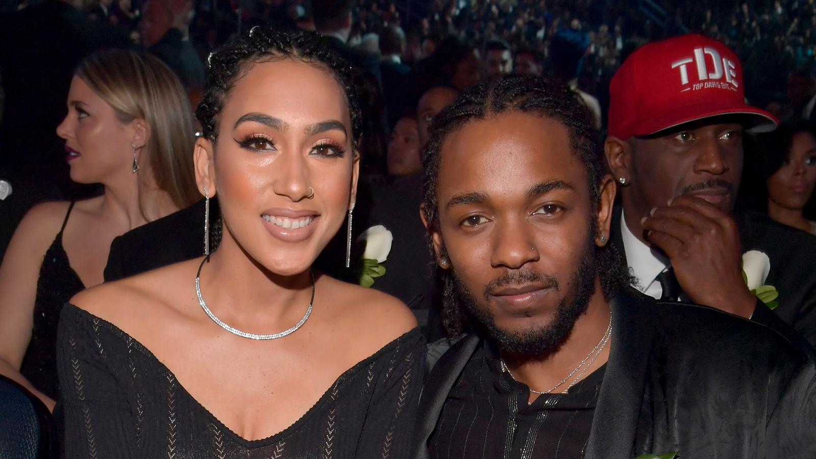 Kendrick Lamar med flickvännen Whitney Alford.