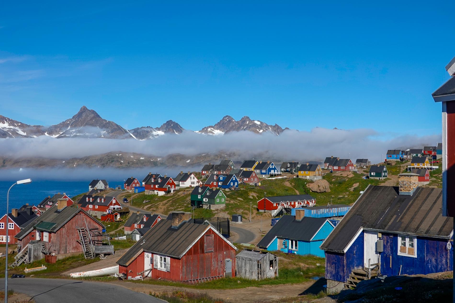 Byn Tasiilaq på sydöstra Grönland. Arkivbild.