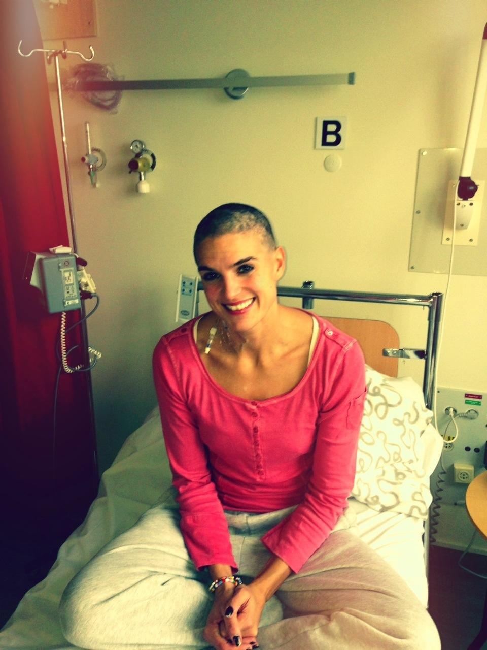 Nadja Casadei på sjukhuset.