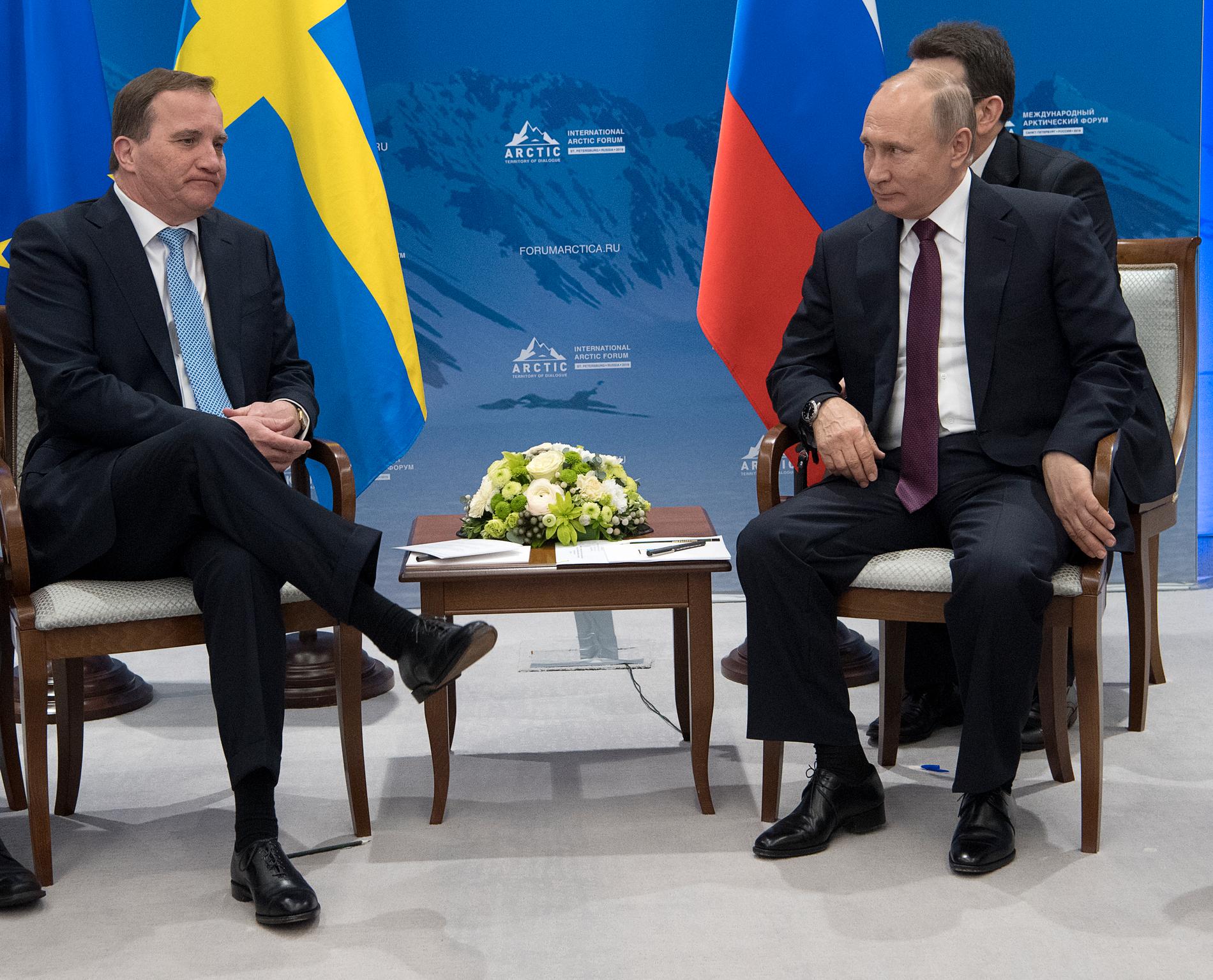 Det här var Löfvens och Putins första möte.