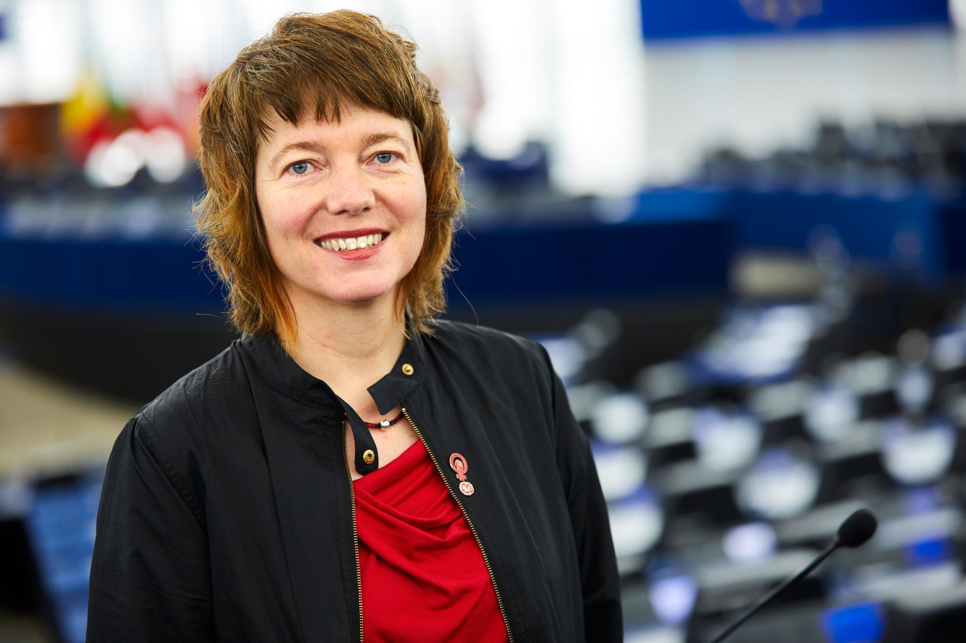 EU-parlamentarikern Malin Björk vill inte leda Vänsterpartiet. Arkivbild.
