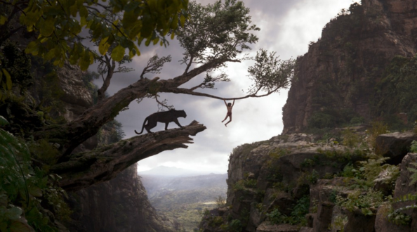 Bagheera och Mowgli i nya ”Djungelboken”.