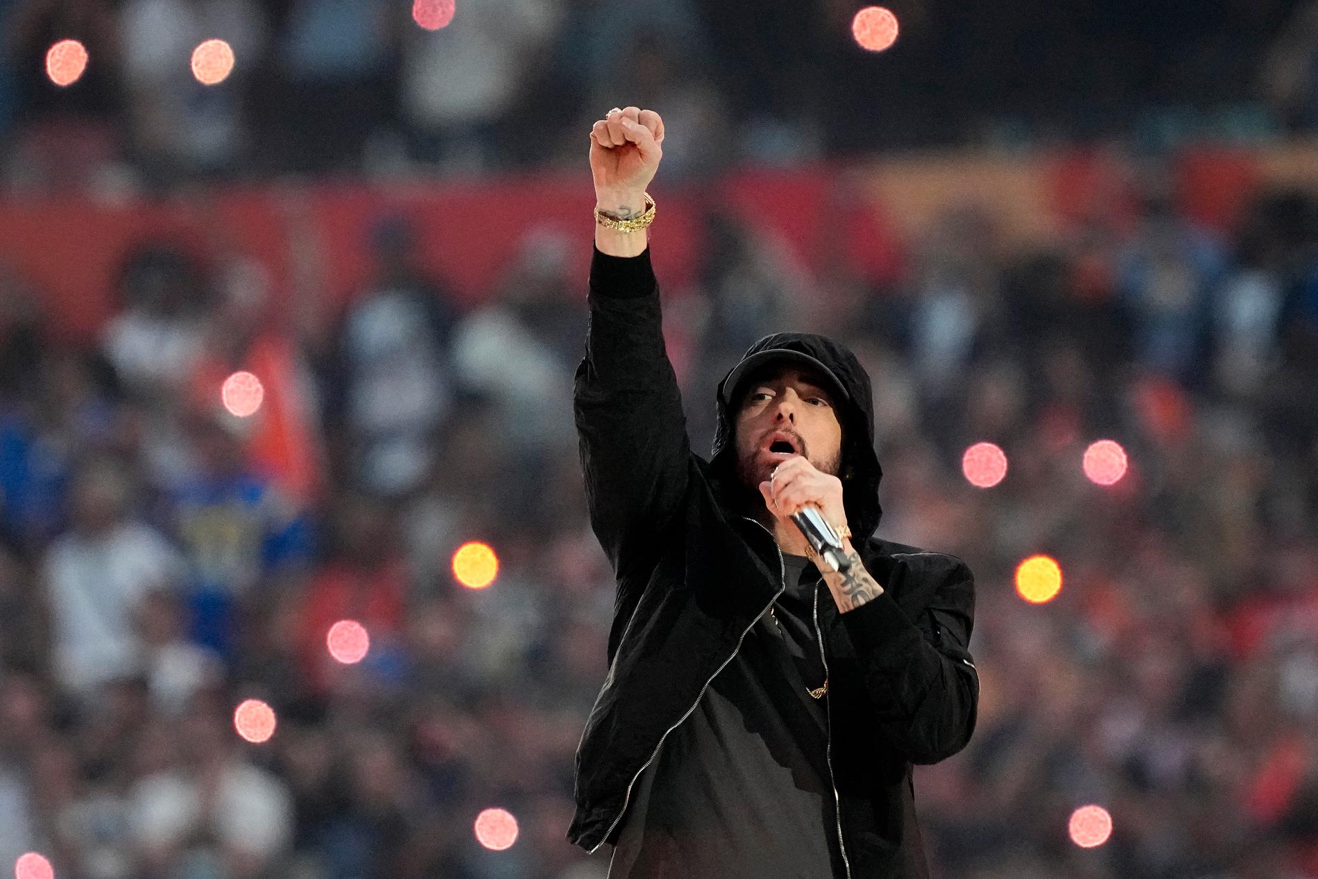Eminem är en av de artister som väljs in i den amerikanska Rock & Roll Hall of Fame. Arkivbild.