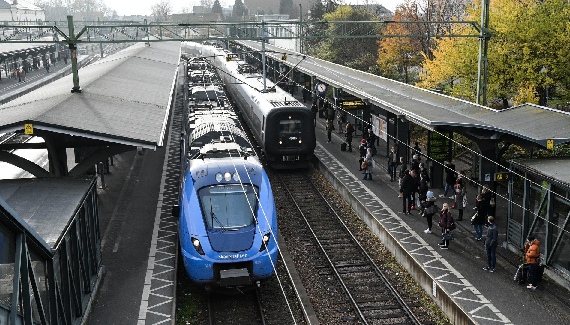 Tågtrafiken mellan Lunds C och Helsingborg ligger nere på grund av ett befarat spårfel. Arkivbild.