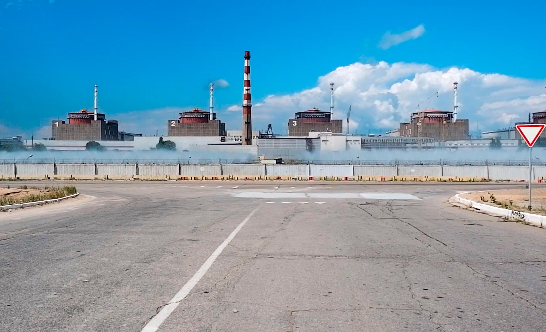 Zaporizjzja kärnkraftverk. Arkivbild från augusti tillhandahållen av det ryska försvarsdepartementet.