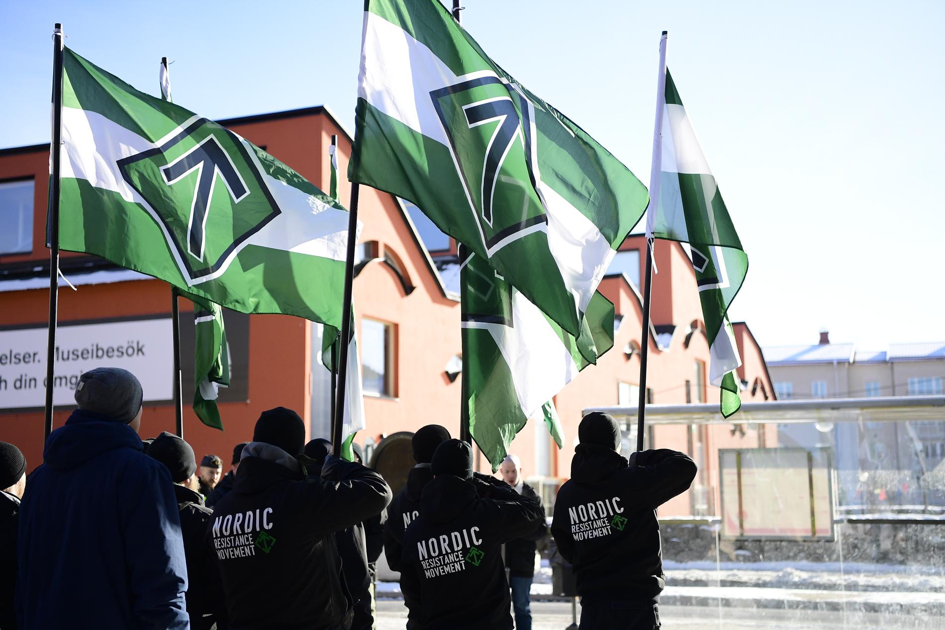 NMR-medlemmar under en tidigare demonstration i Jönköping.