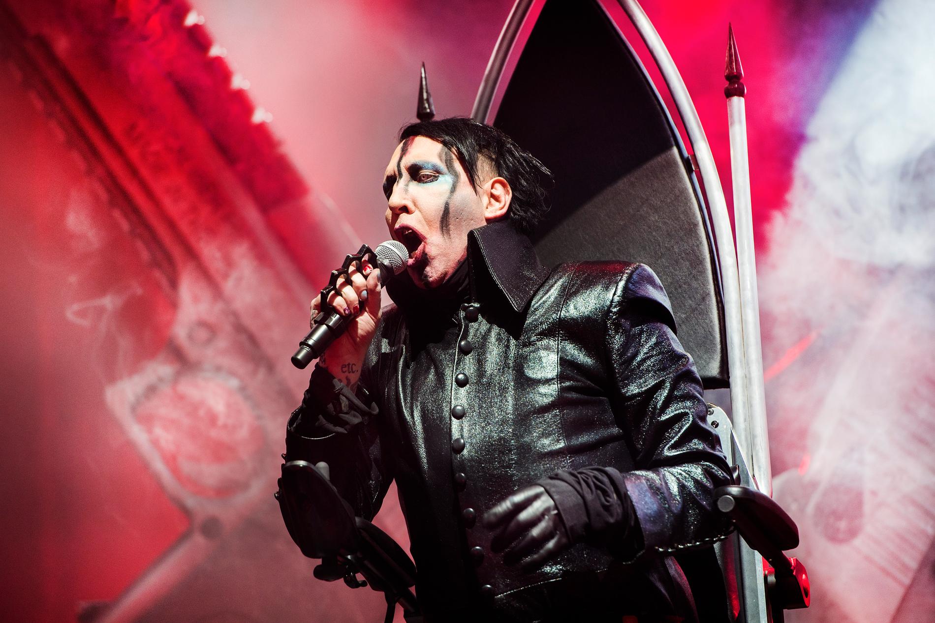 Marilyn Manson, sångare USA, scenbilder .
