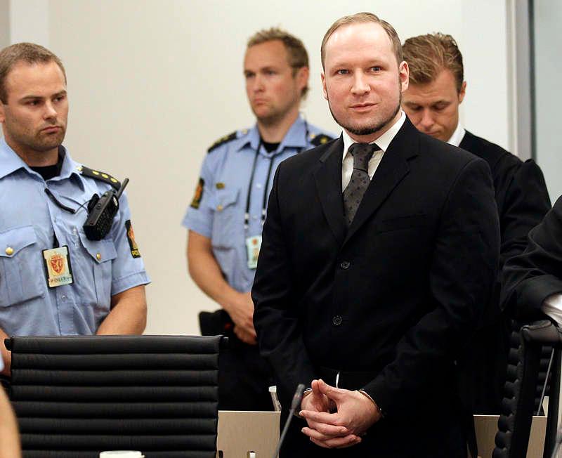Breivik i rätten.