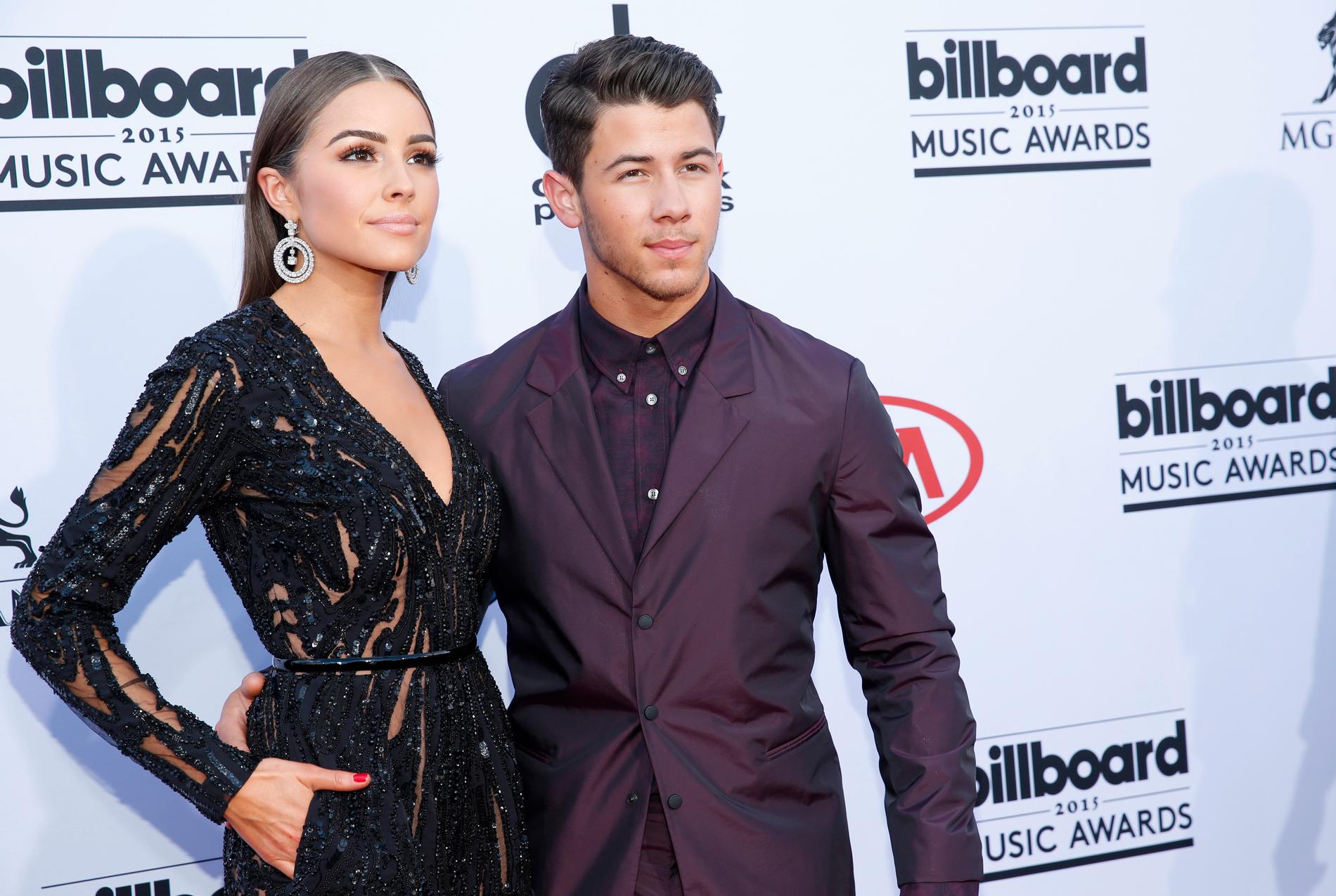 Olivia Culpo och Nick Jonas på Billboard Music Awards
