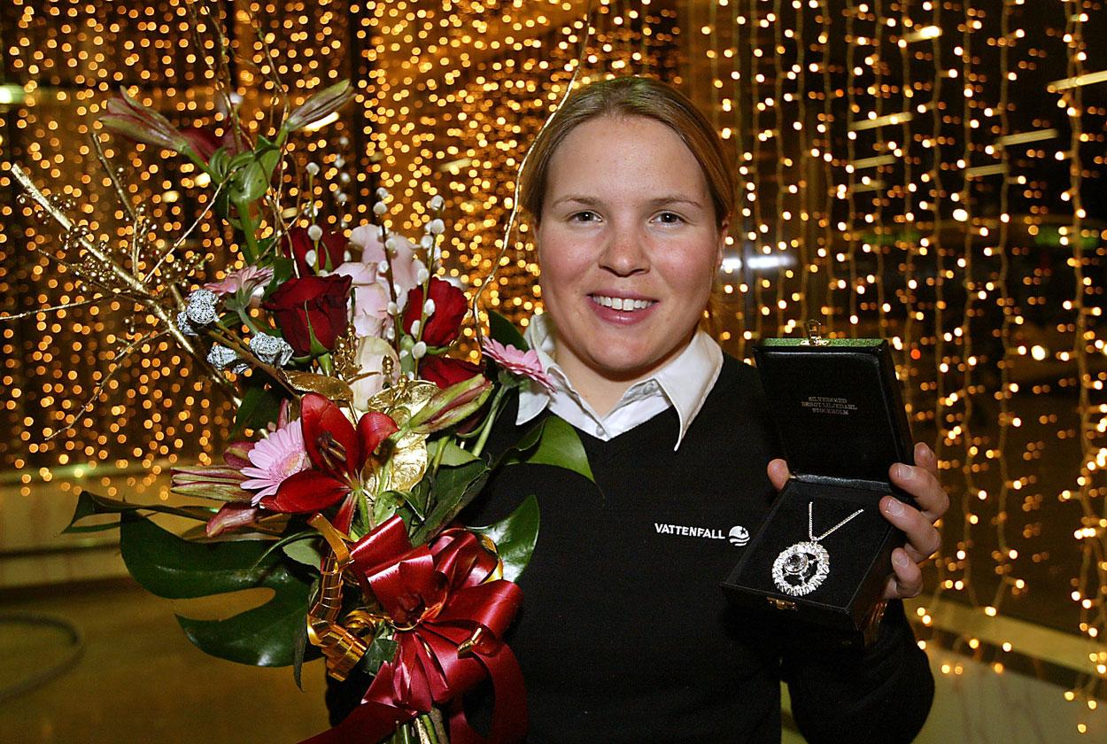2004 ...och utses till Årets idrottskvinna.