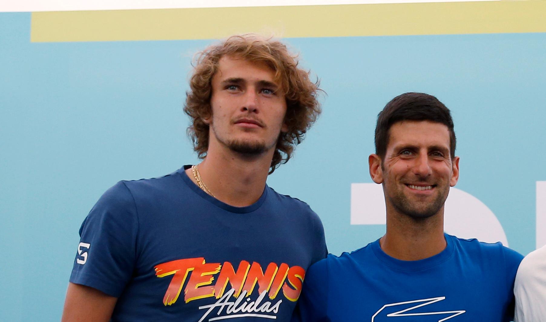 Alexander Zverev och Novak Djokovic