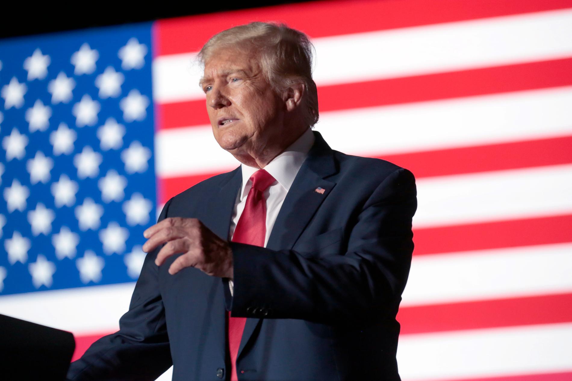 Donald Trump under ett tal i Wilmington, USA, september 2022. 