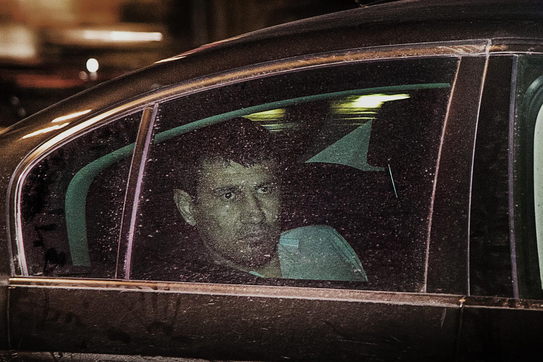 Rakhmat Akilov transporteras till häkte efter terrordådet.