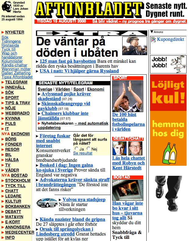 Aftonbladet 2000.