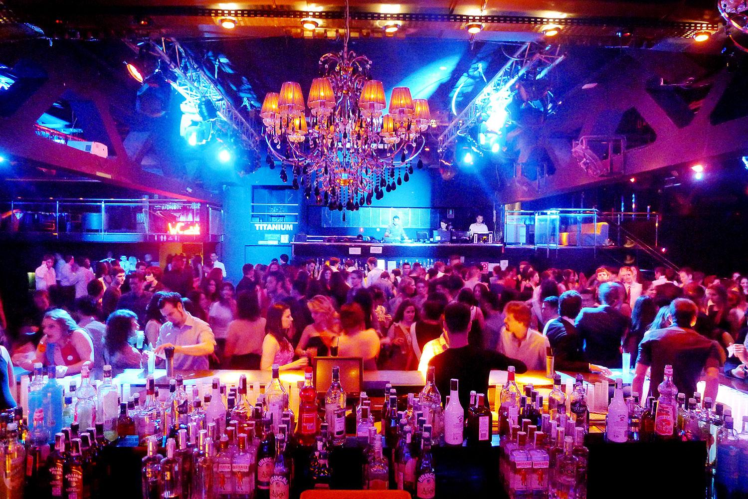Bild från en nattklubb i Barcelona som Jonas Falk var delägare i.