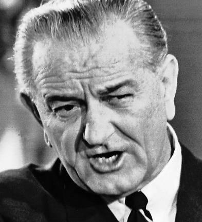 Lyndon B Johnson, president.