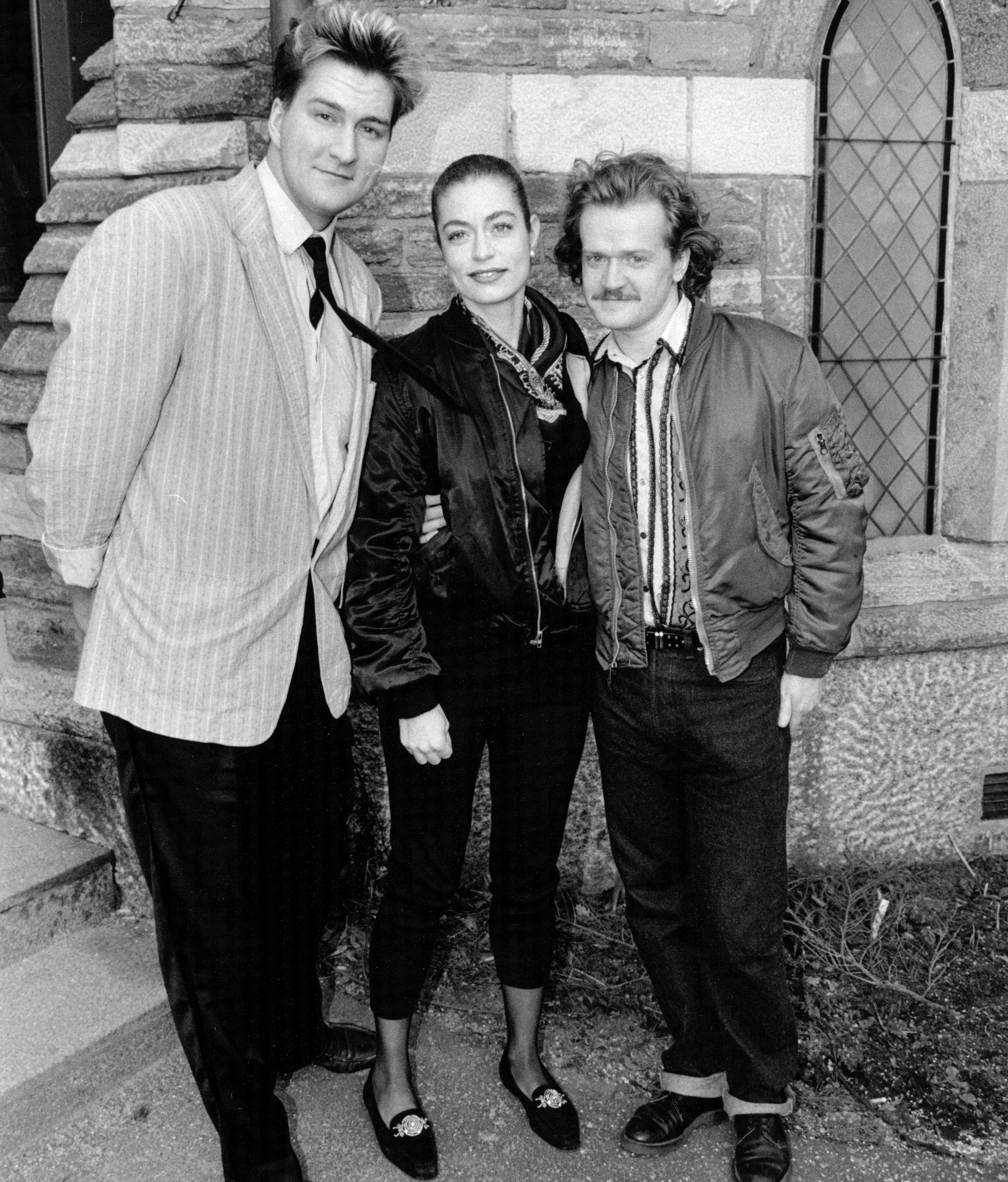 Ulf Waldekrantz, Camilla Thulin och Alexander Bard 1990.