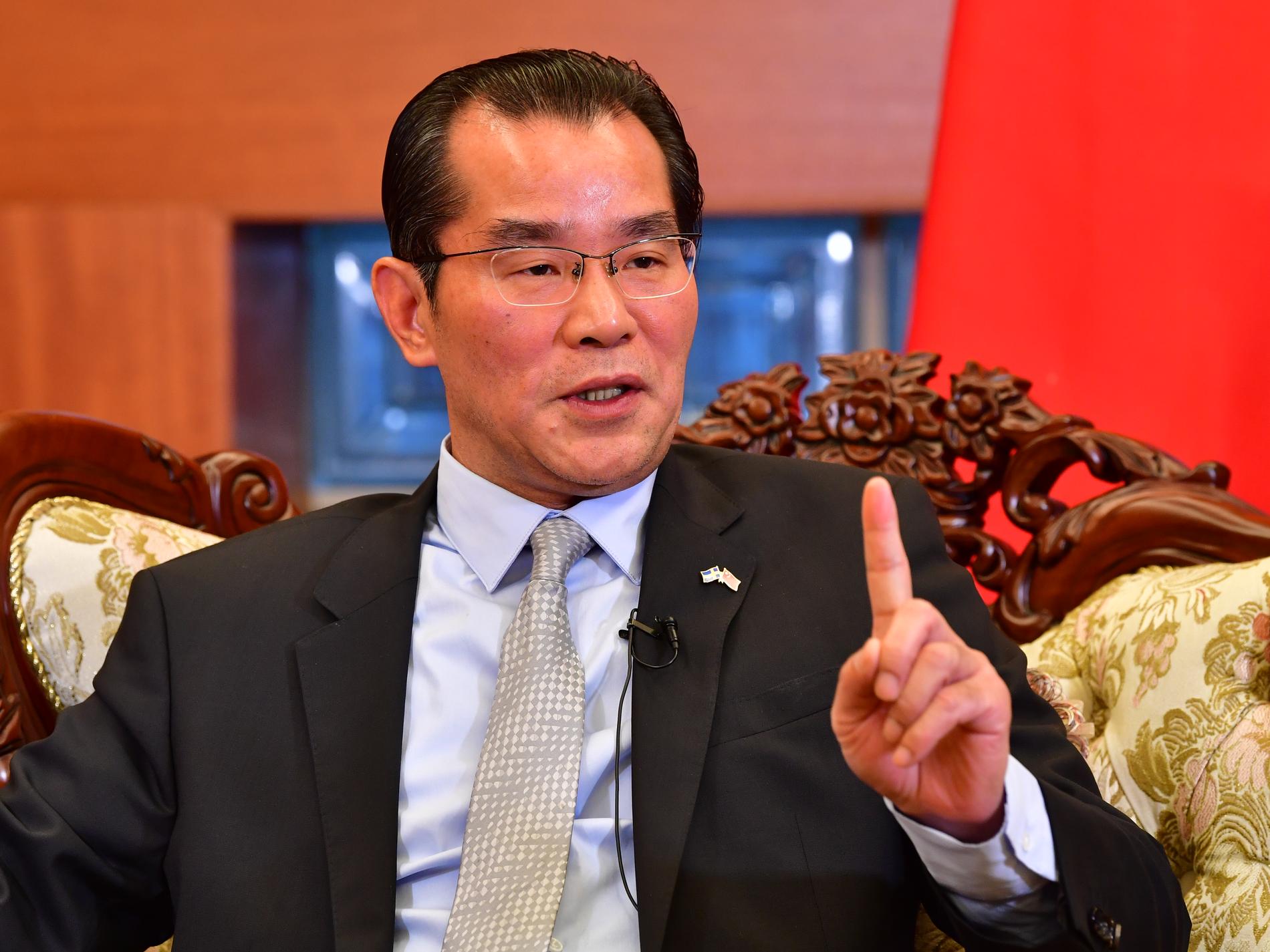 Gui Congyou är Kinas ambassadör i Sverige. I veckan höjde han Kinas tonläge mot Sverige. 