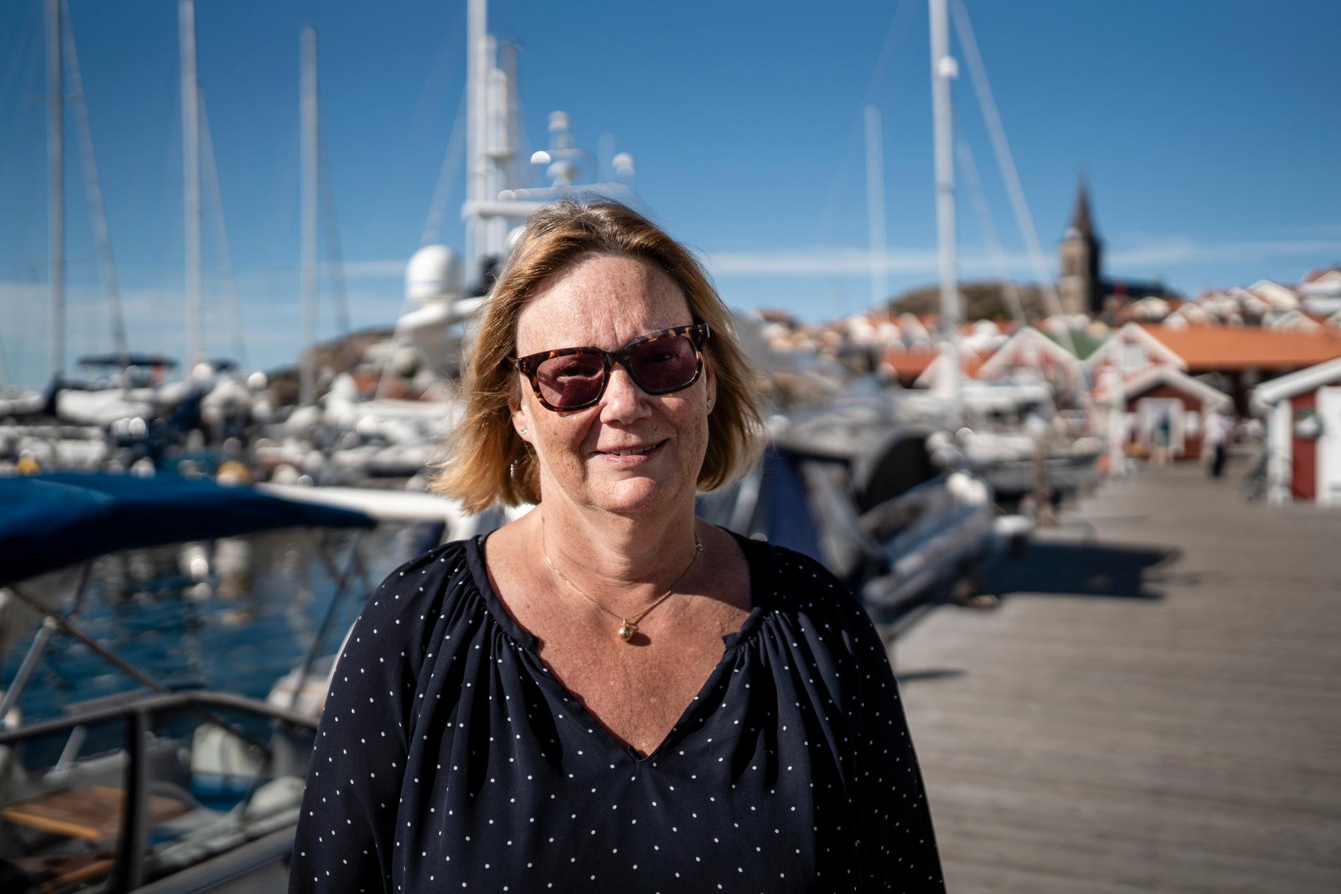 Elinor Hartung ser gärna att fler norska turister kommer till Fjällbacka.  