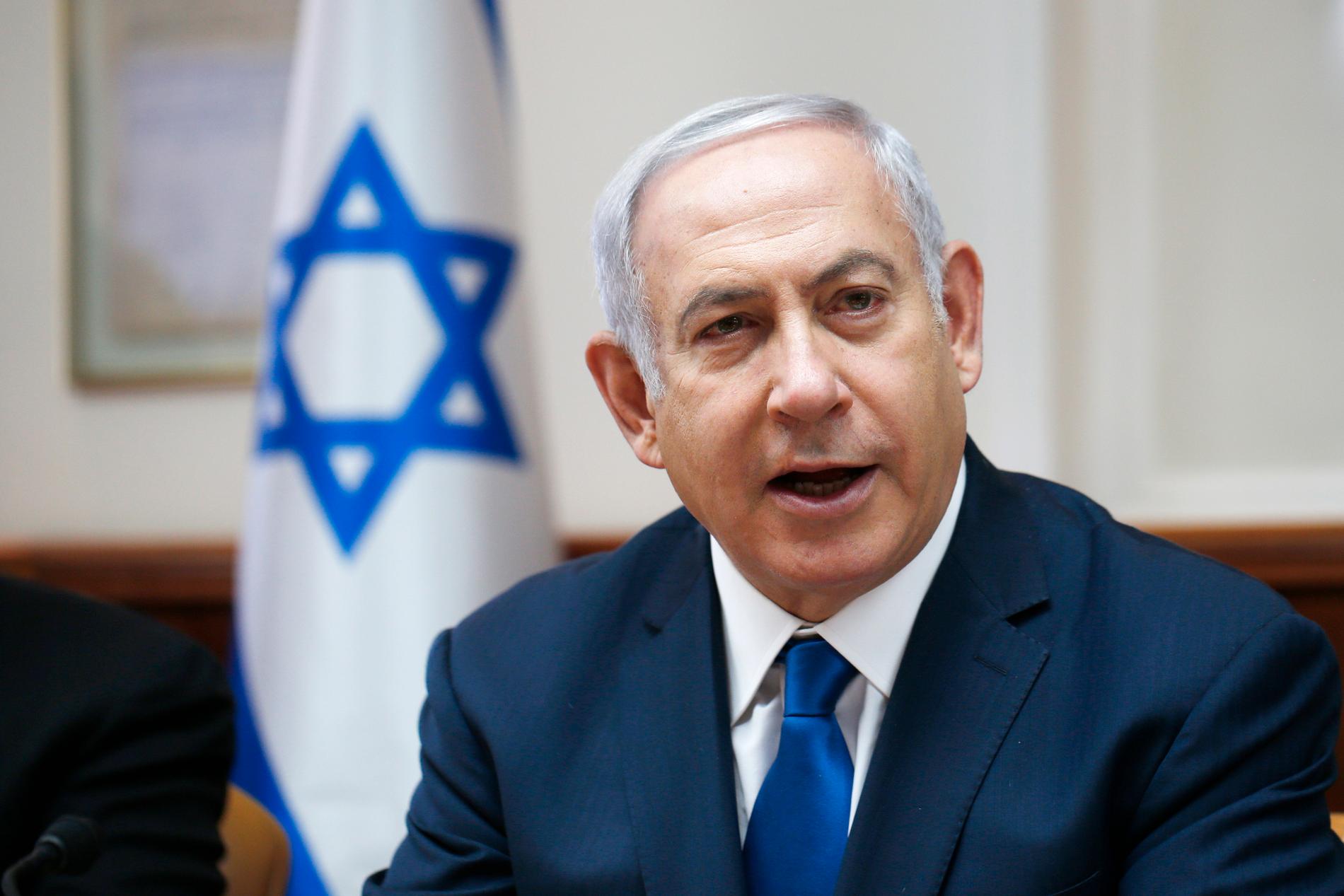 Benjamin Netanyahu, premiärminister i Israel vars parlament har antagit en ny kontroversiell lag som bland annat definierar landet som "det judiska folkets nationalstat". Arkivbild.