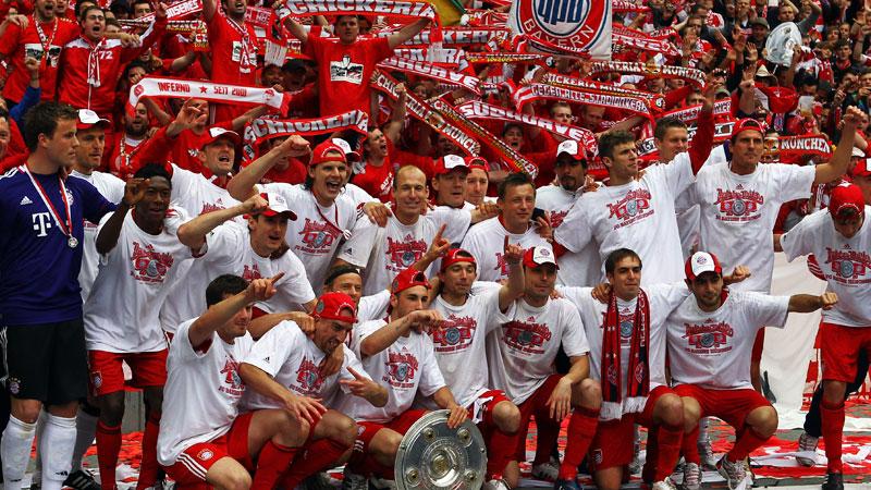 Bayern München firar ligatiteln.