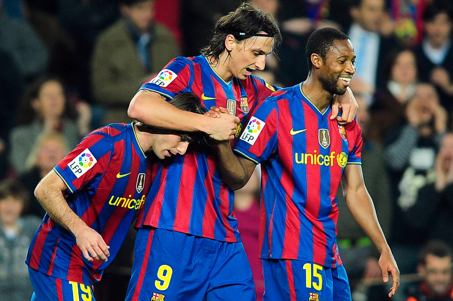Zlatan under tiden i Barcelona 2010. 