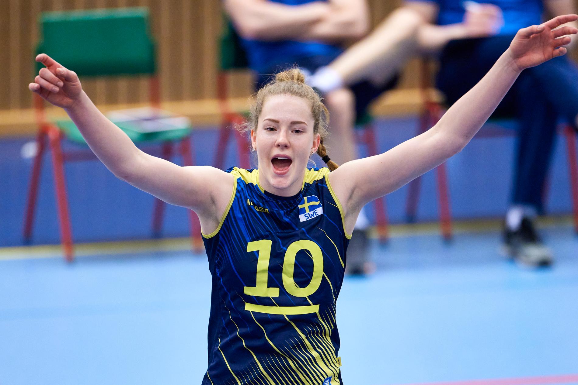 Svenske volleybollstjärnan Isabelle Haak har blivit italiensk mästare. Arkivbild.