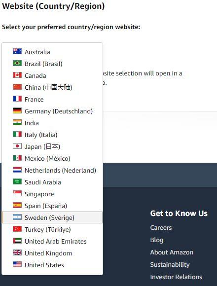 Fel flagga när Amazon öppnade sin svenska sajt. 