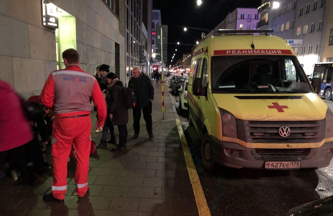 Såhär såg det ut när den ryska vårdpersonalen ryckte ut i Stockholm.