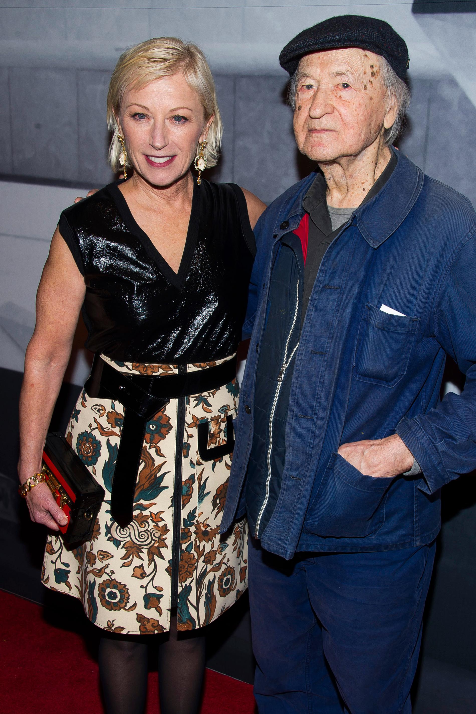 Jonas Mekas och amerikanska fotokonstnären Cindy Sherman 2014.