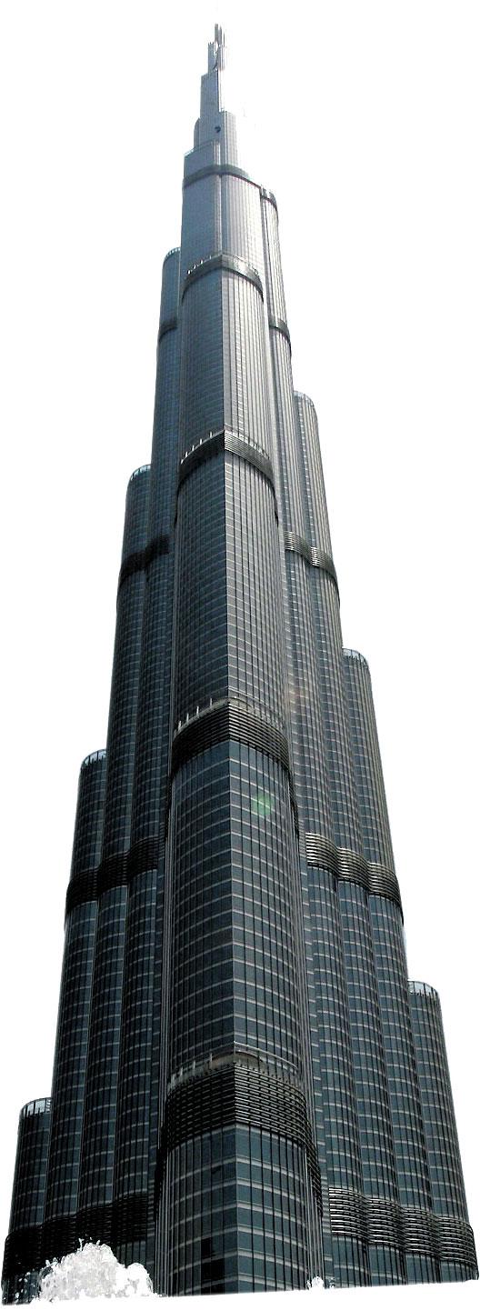 Burj Khalifa är 828 meter högt.