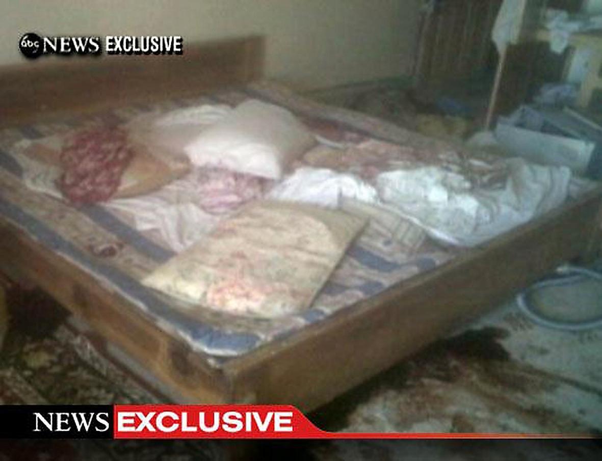 SKÖTS HÄR Sovrummet där Usama bin Ladin ska ha skjutits till döds.