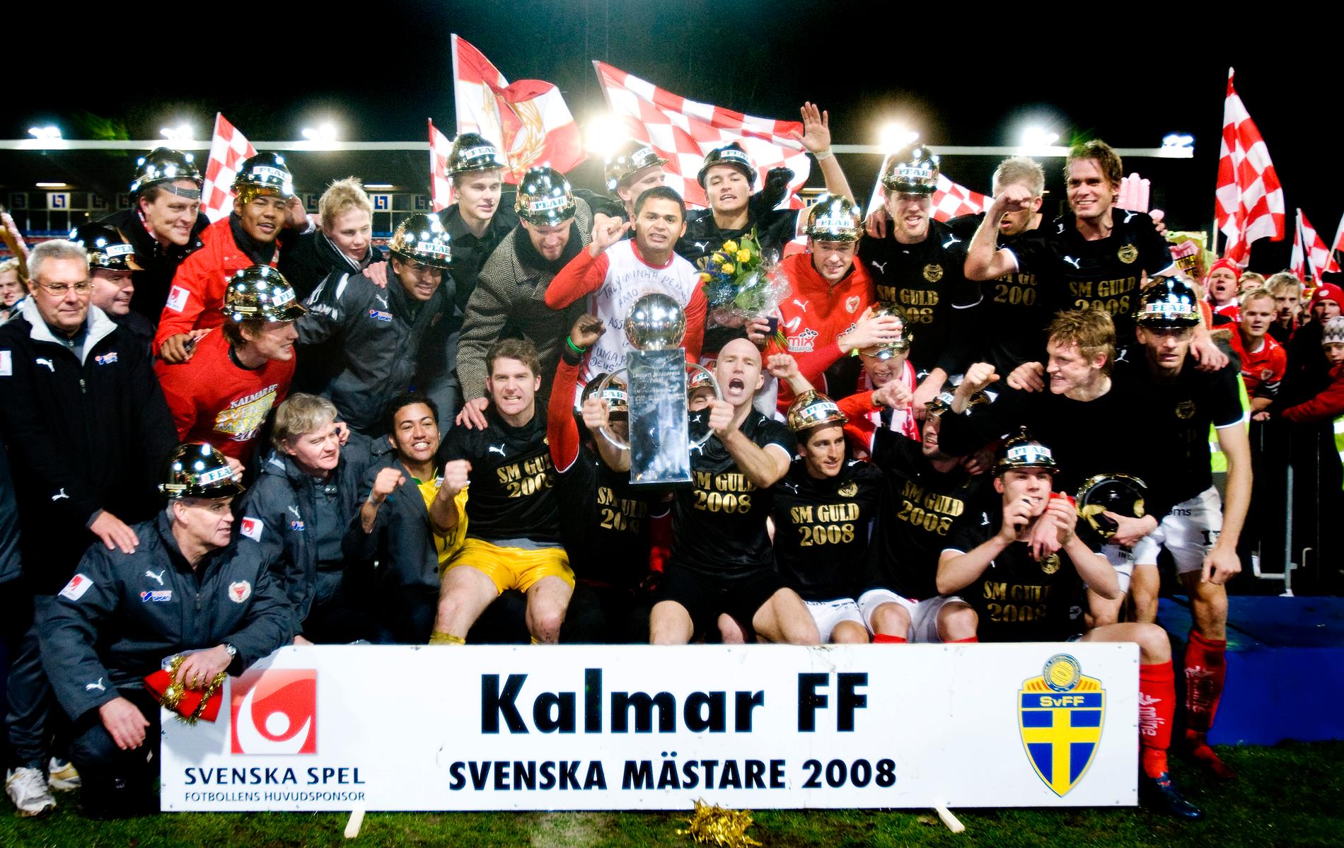 Kalmar FF firar SM-guldet i herrallsvenskan 2008.