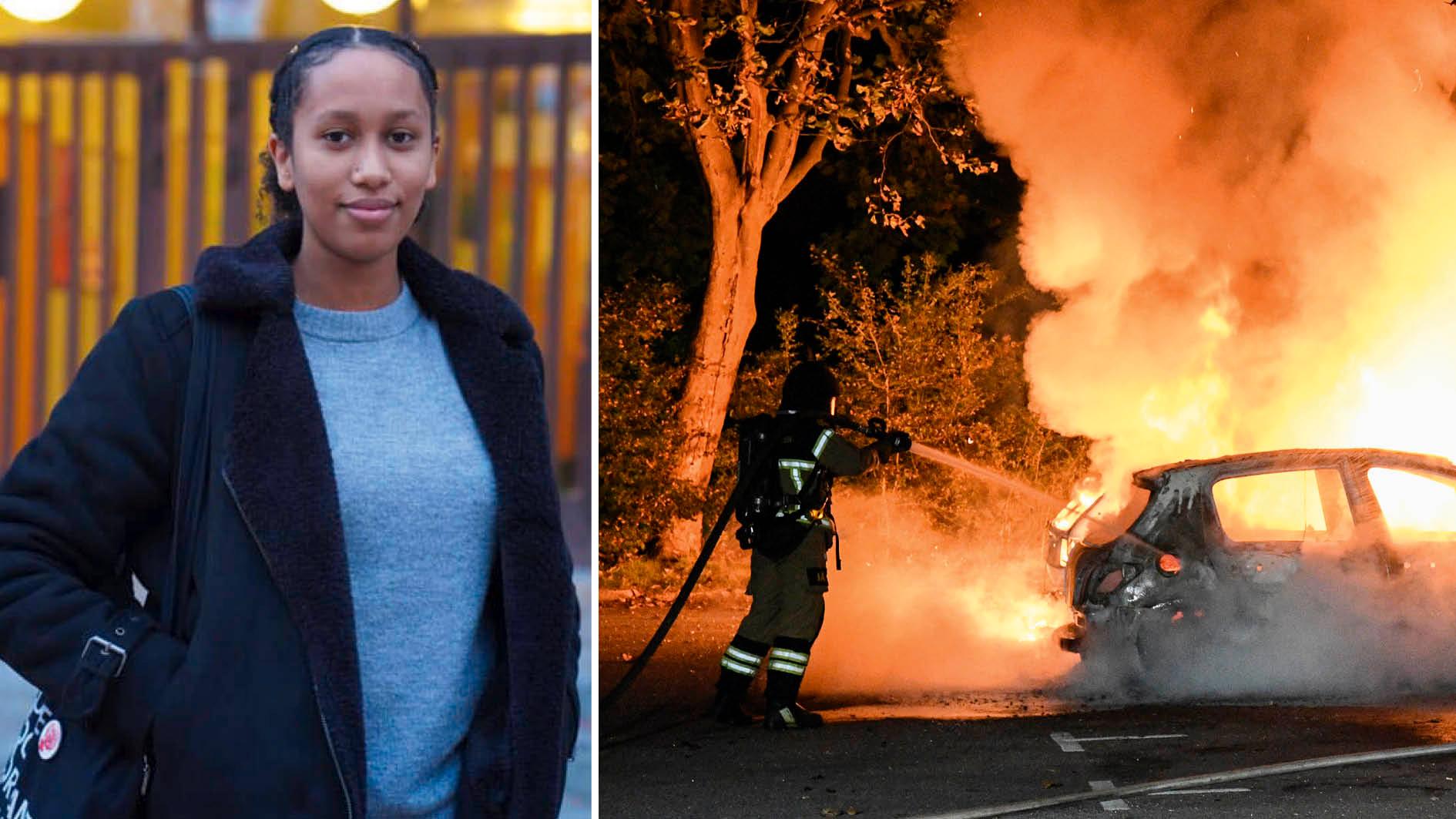 Armana Masfun är trött på den bild av förorten som målas upp i medierna – som bilder av utbrända bilar. 