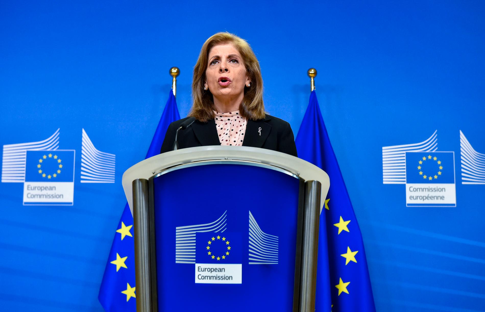 EU:s hälsokommissionär Stella Kyriakides. Arkivfoto.
